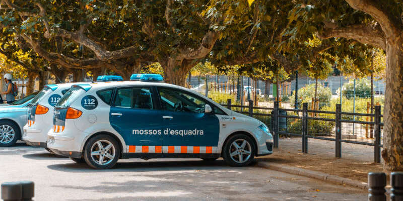 Patrol car of the Mossos d'escuadra, autonomous police of Catalonia, Spain.